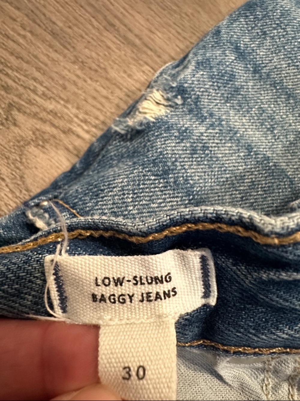 Madewell Blue Low-Slung Baggy Wide-Leg Jeans - Picture 4 of 5